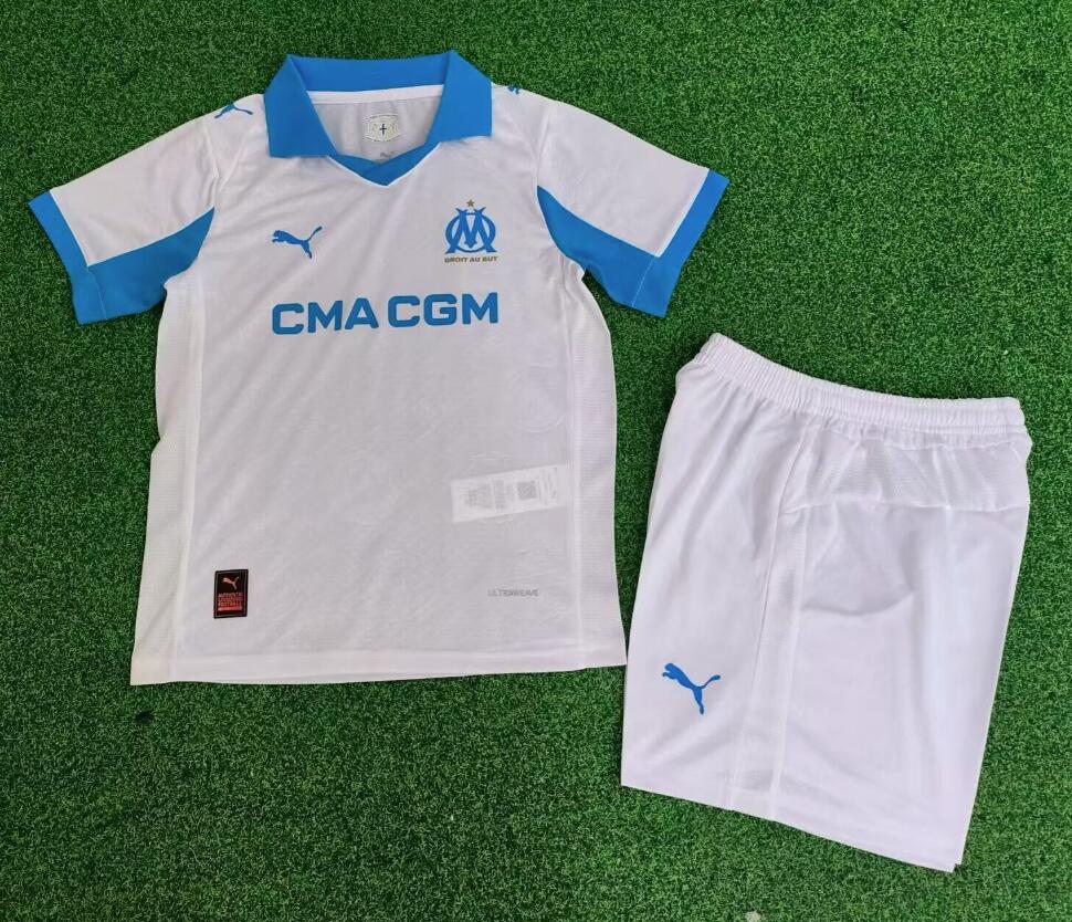 Camiseta Olympique Marsella Primera Equipación 25/26 Niño