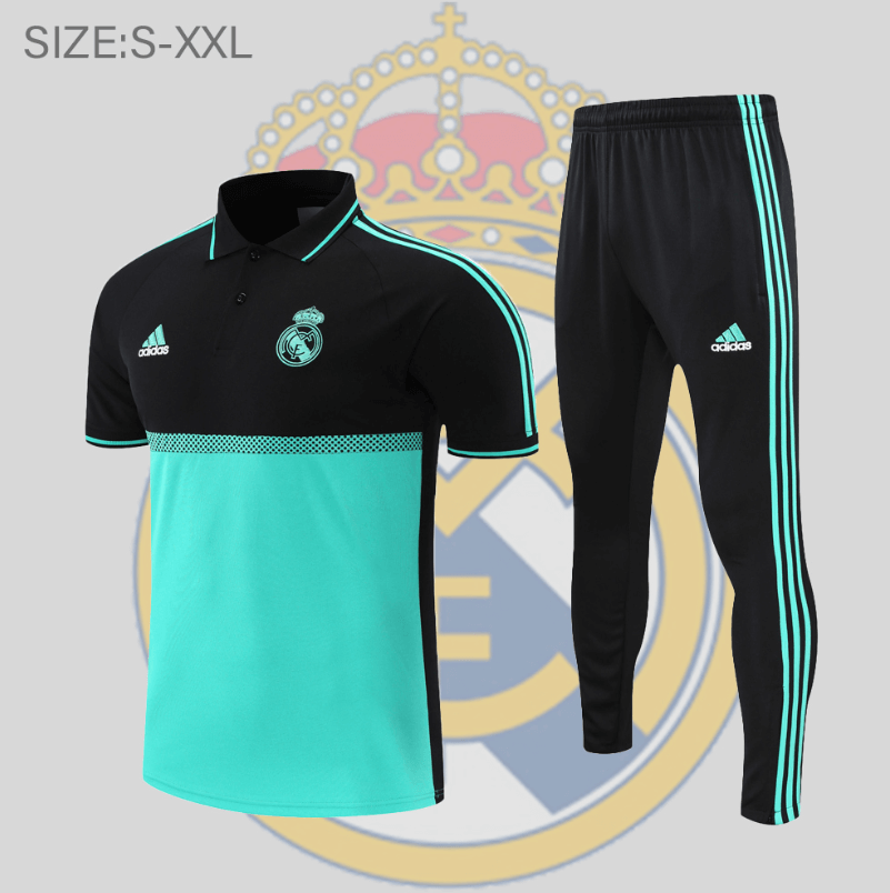 POLO Real Madrid Blanco KIT Negra y Verde