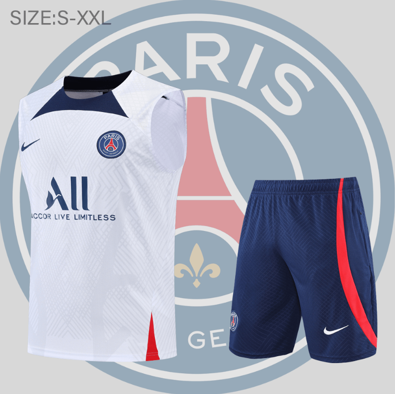 Camiseta De Fútbol Sin Mangas PSG Pre-Match 22/23 Blanca