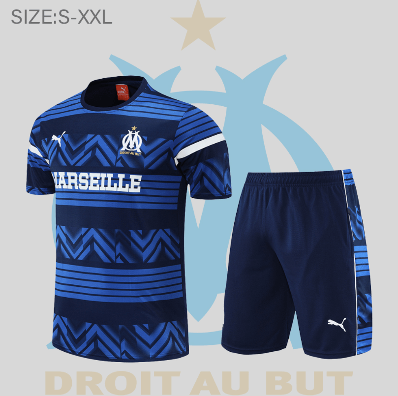 Camiseta Olympique de Marseille Conjunto De Entreno Manga Corta 22/23
