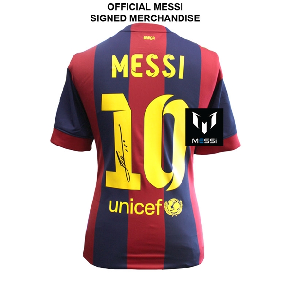 CAMISETA Leo Messi Signed B-arcelona 14/15 PRIMERA EQUIPACIÓN