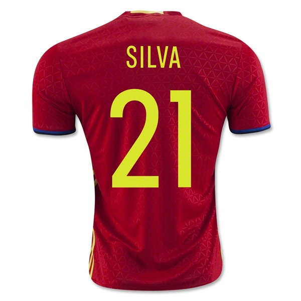 CAMISETA España 2016 SILVA PRIMERA EQUIPACIÓN