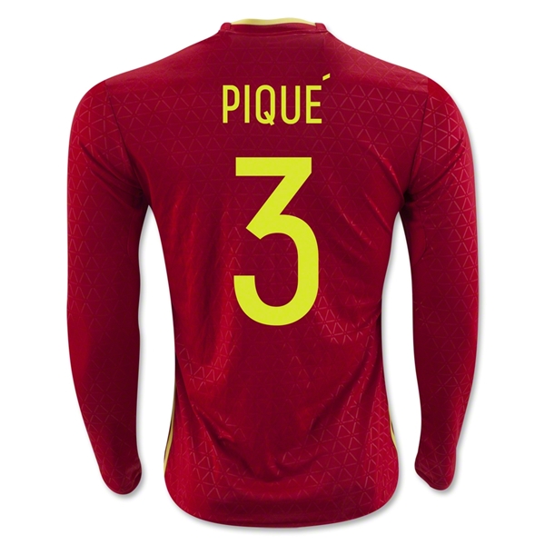 CAMISETA España 2016 PIQUE LS PRIMERA EQUIPACIÓN