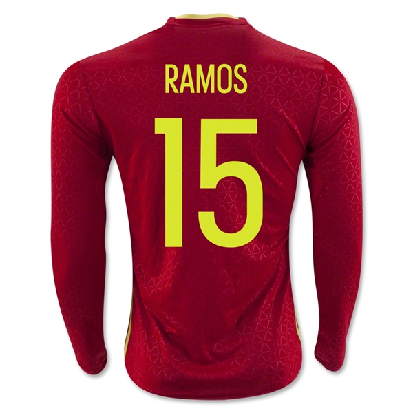 CAMISETA España 2016 RAMOS LS PRIMERA EQUIPACIÓN