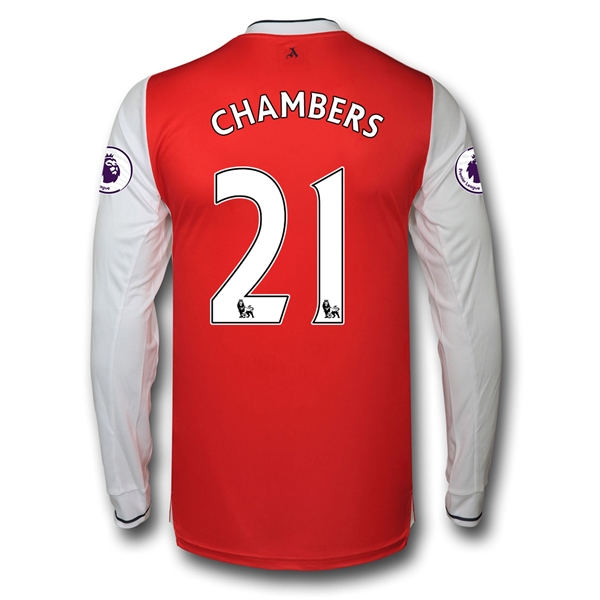 CAMISETA Arsenal 16/17 21 CHAMBERS LS PRIMERA EQUIPACIÓN