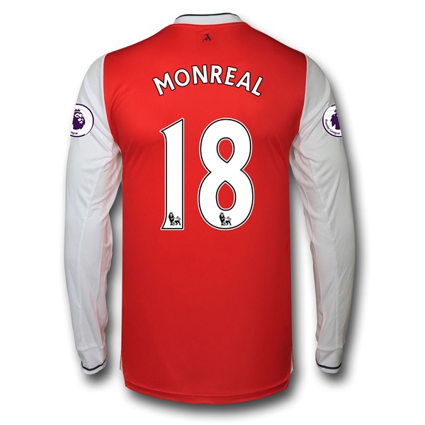 CAMISETA Arsenal 16/17 18 MONREAL LS PRIMERA EQUIPACIÓN