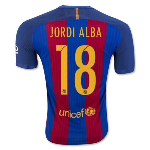 CAMISETA Barcelona 16/17 JORDI ALBA Authentic PRIMERA EQUIPACIÓN